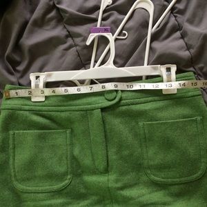 Green wool skirt